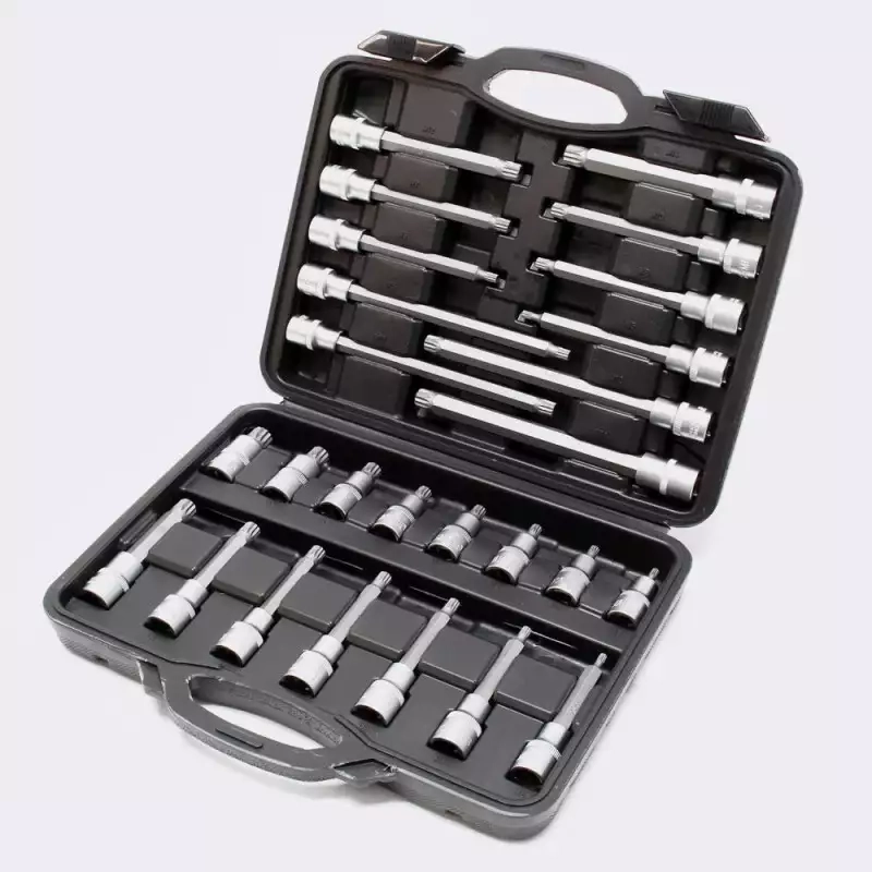 Conjunto de Soquete de Broca KRAFTMULLER de 88 peças de 1/2": Spline, Hexágono, T-Star