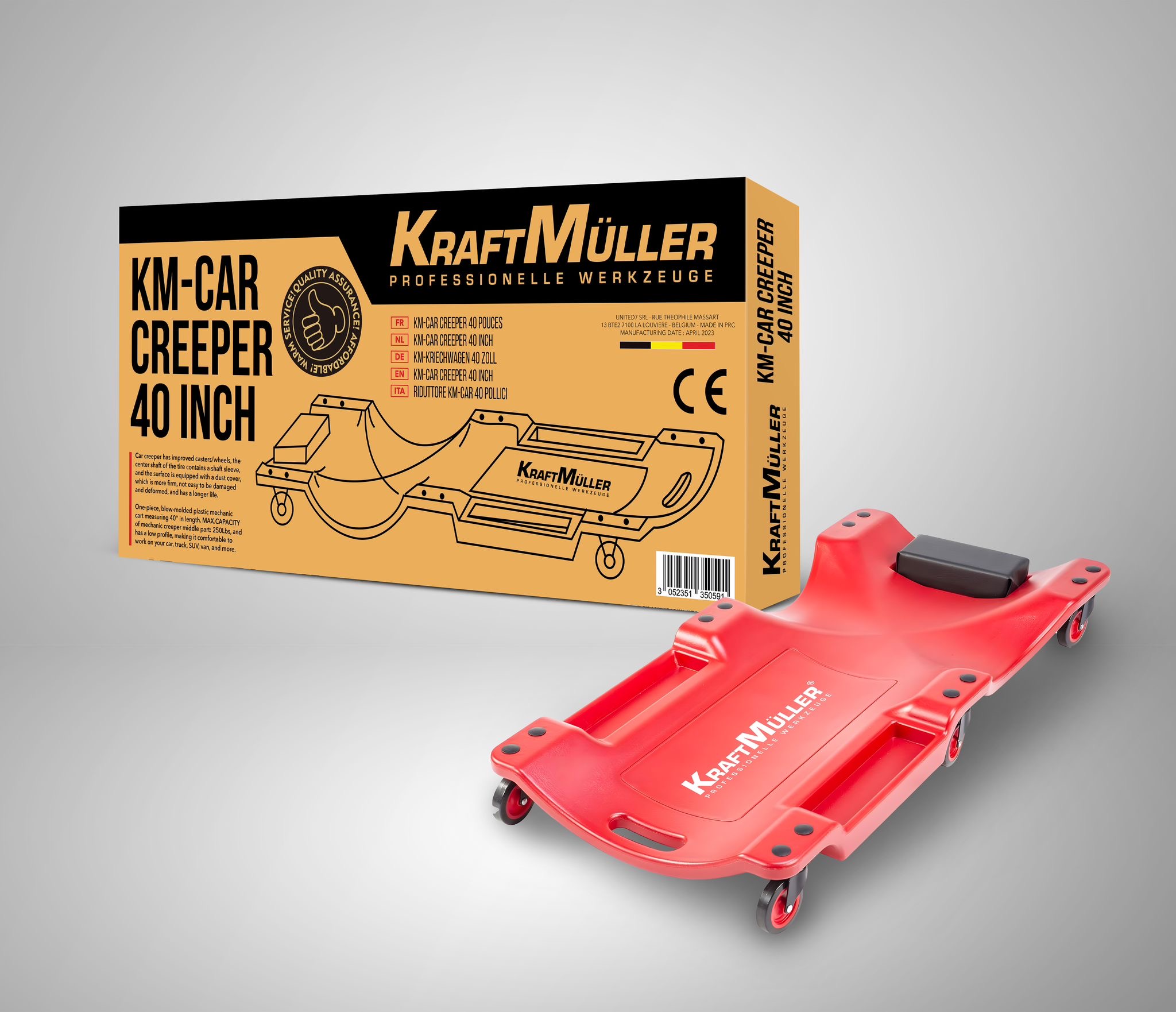 CAR CREEPER 40" polegada/ CHAISE MECANICIEN 40" polegadas