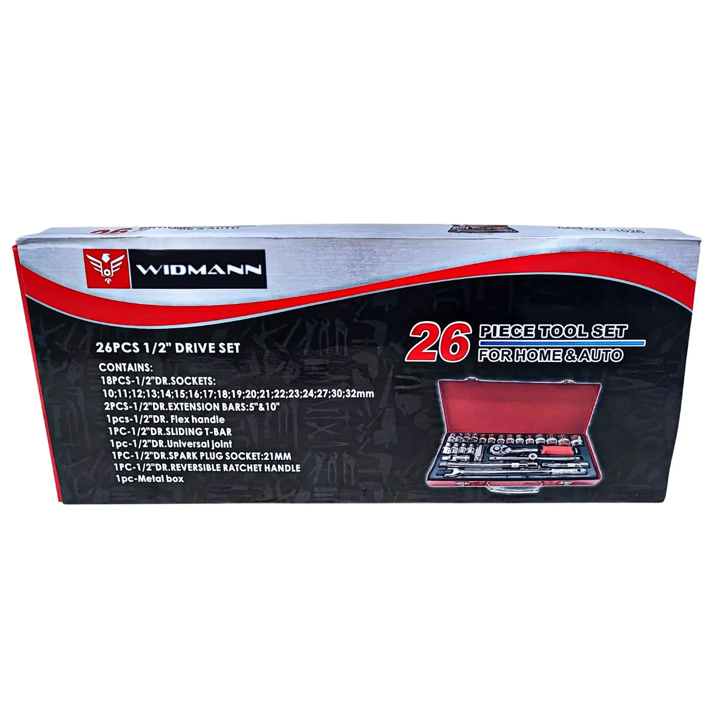 CONJUNTO DE FERRAMENTAS WIDMANN DE 26 PEÇAS