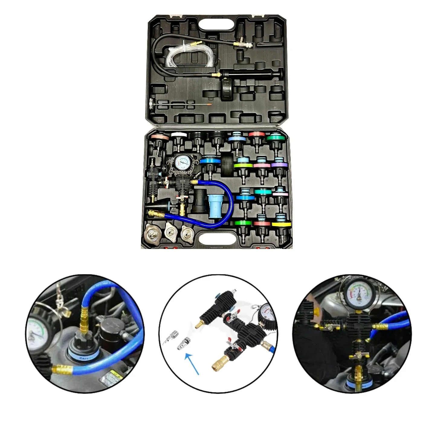 Kit de diagnóstico WIDMANN / teste de pressão e recarga de 28 peças