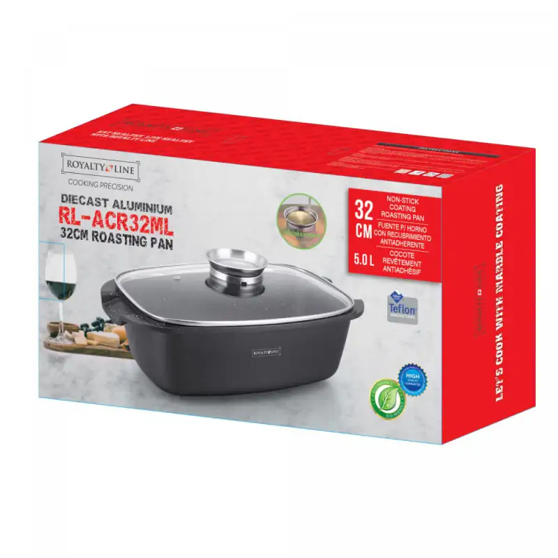 Royalty Line RL ACR32M: Caçarola com Revestimento de Mármore de 32cm