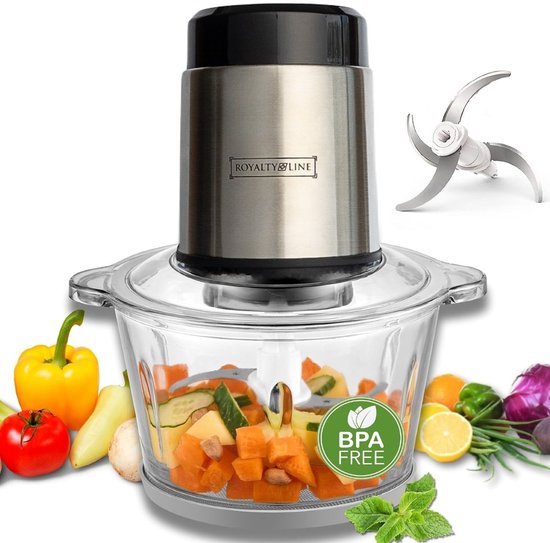 Royalty Line - Hachoir multifonctionnel - 300W - Hachoir électrique - 1.2l